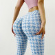 Sports Women Plaid Leggings Pants Yoga Gym Fitness Tight Breathable Elastic Wear