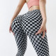 Sports Women Plaid Leggings Pants Yoga Gym Fitness Tight Breathable Elastic Wear