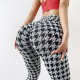 Sports Women Plaid Leggings Pants Yoga Gym Fitness Tight Breathable Elastic Wear