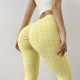 Sports Women Plaid Leggings Pants Yoga Gym Fitness Tight Breathable Elastic Wear