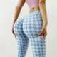 Sports Women Plaid Leggings Pants Yoga Gym Fitness Tight Breathable Elastic Wear