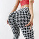 Sports Women Plaid Leggings Pants Yoga Gym Fitness Tight Breathable Elastic Wear