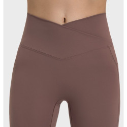 Yoga Pants Women Sportswear With Side Pocket No Front Seam Leggings Sports Wears