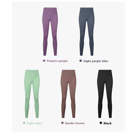 Yoga Pants Women Sportswear With Side Pocket No Front Seam Leggings Sports Wears