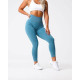 Women Seamless Yoga Pants Sports High Waist Athletic Workout Solid Full Leggings
