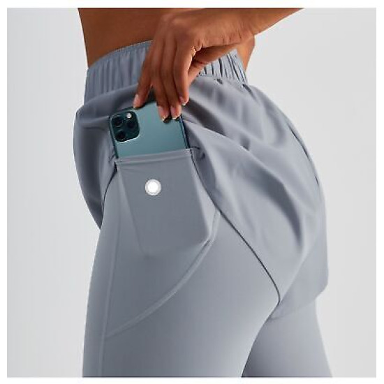 Yoga Pants Women Sports Jogging Leggings Two Piece Pocket High Waist Hip Lifting