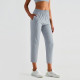 Sports Joggers Women Sweatpants Calf Length Yoga High Waist Fitness With Pockets