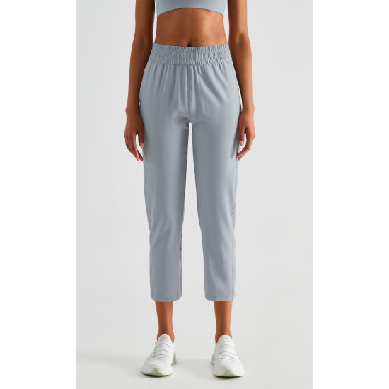 Sports Joggers Women Sweatpants Calf Length Yoga High Waist Fitness With Pockets