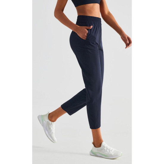 Sports Joggers Women Sweatpants Calf Length Yoga High Waist Fitness With Pockets