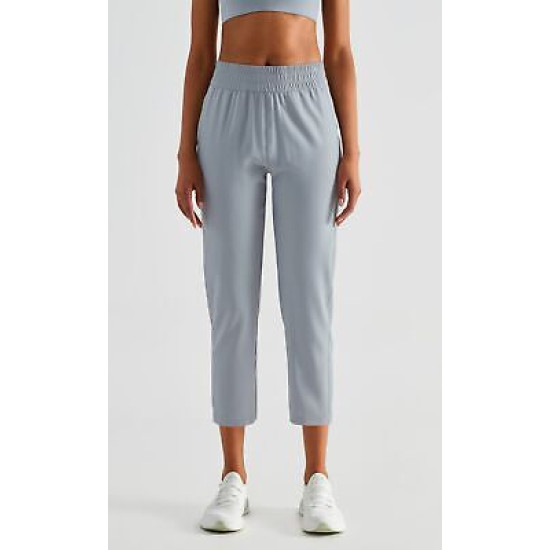 Sports Joggers Women Sweatpants Calf Length Yoga High Waist Fitness With Pockets