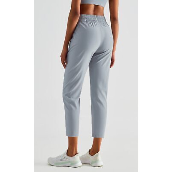 Sports Joggers Women Sweatpants Calf Length Yoga High Waist Fitness With Pockets