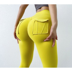 Fitness Leggings Women Pants Yoga High Waist Elastic Sportswear With Pocket Wear