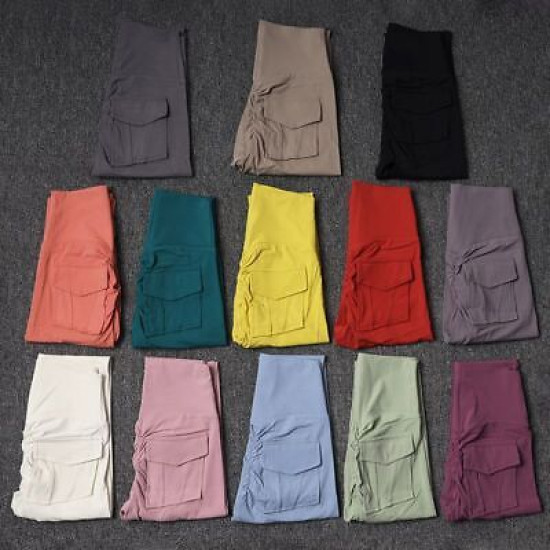 Fitness Leggings Women Pants Yoga High Waist Elastic Sportswear With Pocket Wear