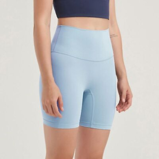 Nylon Women Yoga Shorts Leggings High Waist Elastic Solid Gym Cycling Short Wear