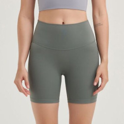 Nylon Women Yoga Shorts Leggings High Waist Elastic Solid Gym Cycling Short Wear