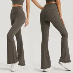 Yoga Flared Leggings Women Wide Leg Pants Gym Loose High Waist Slim Bell Bottoms