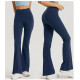 Yoga Flared Leggings Women Wide Leg Pants Gym Loose High Waist Slim Bell Bottoms