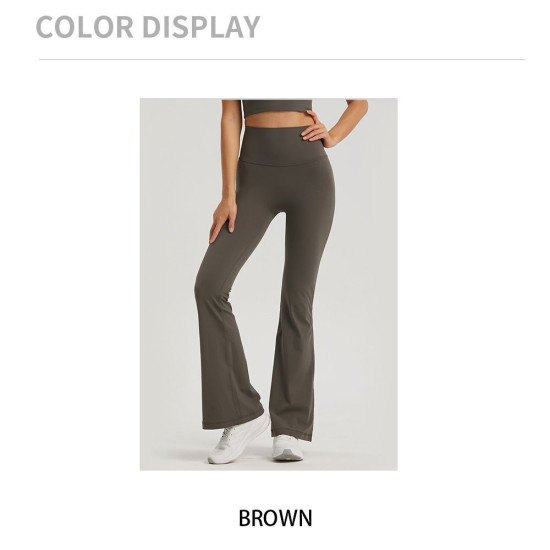 Yoga Flared Leggings Women Wide Leg Pants Gym Loose High Waist Slim Bell Bottoms