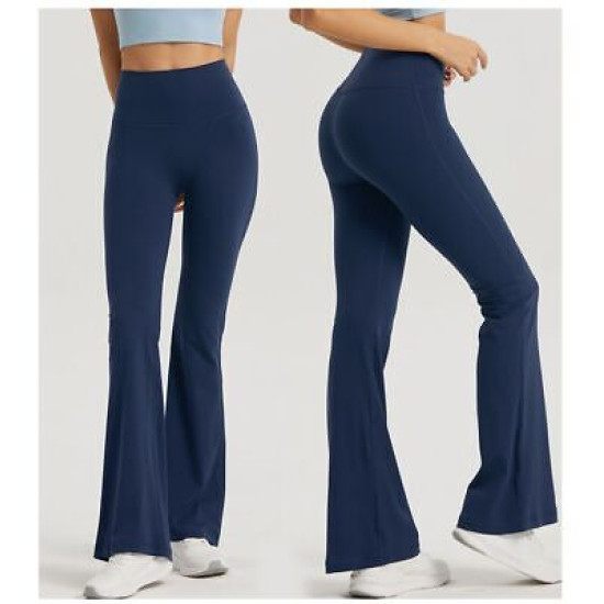 Yoga Flared Leggings Women Wide Leg Pants Gym Loose High Waist Slim Bell Bottoms