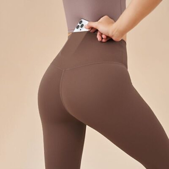 Yoga Women Pants Leggings Sportswear Solid High Waist Elastic Sports Trouser New