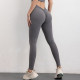 Leggings Women Yoga Pants Gym Sports High Waist Elastic V Shaped Hip Solid Wears