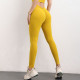 Leggings Women Yoga Pants Gym Sports High Waist Elastic V Shaped Hip Solid Wears