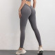 Leggings Women Yoga Pants Gym Sports High Waist Elastic V Shaped Hip Solid Wears
