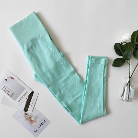 Women Yoga Pants High Waist Seamless Sports Leggings Slim Stretch Running Bottom