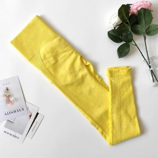 Women Yoga Pants High Waist Seamless Sports Leggings Slim Stretch Running Bottom