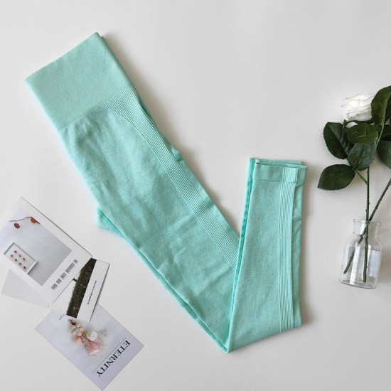 Women Yoga Pants High Waist Seamless Sports Leggings Slim Stretch Running Bottom