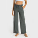 Yoga Side Pocket Pants Women Drawstring Wide Leg High Waist Squat Proof Clothes