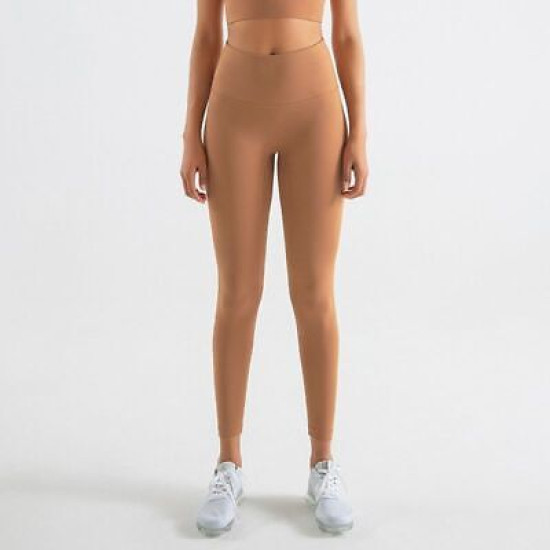 Women Yoga Sport Pants Fitness Gym High Waists Elastic Breathable Nylon Leggings