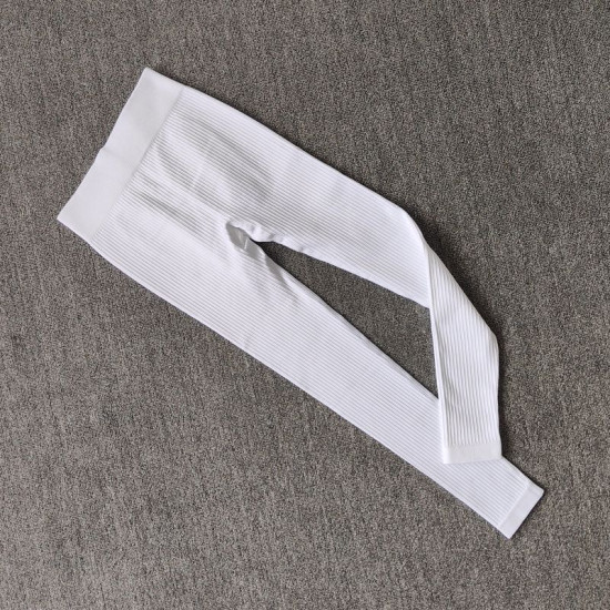 Ribbed Women Yoga Pants Legging Seamless High Waist Breathable Activewear Bottom