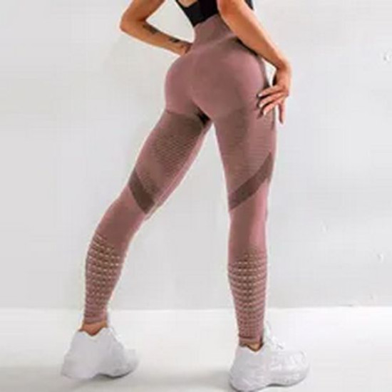 Women Seamless Yoga Pants Gym Leggings Workout Running Activewear Elastic Waists