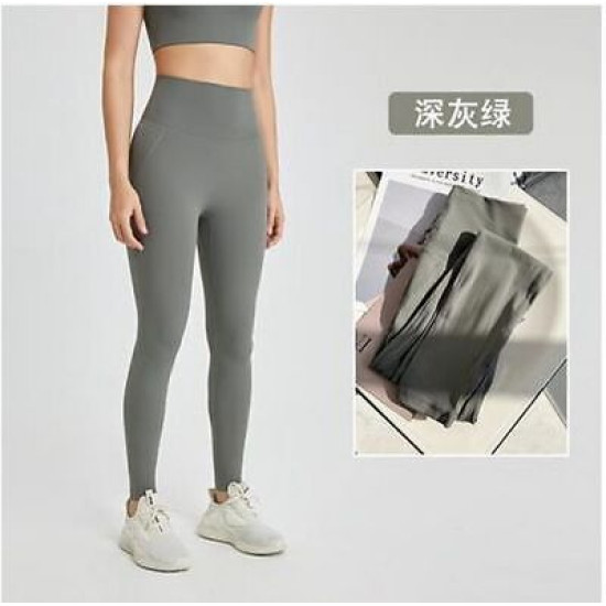 Yoga Sports Women Pants Leggings Fitness Workout High Waist Ankle Length Trouser