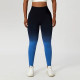 Seamless Sports Yoga Pants Women Leggings Hip Lifting High Waist Fade Color Wear