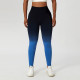 Seamless Sports Yoga Pants Women Leggings Hip Lifting High Waist Fade Color Wear