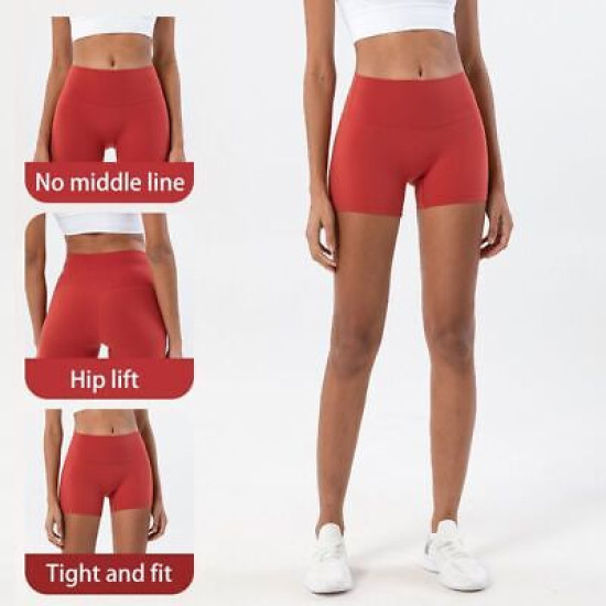Gym Women Yoga Shorts Fitness Cycling Elastic Breathable High Waist Sports Pants