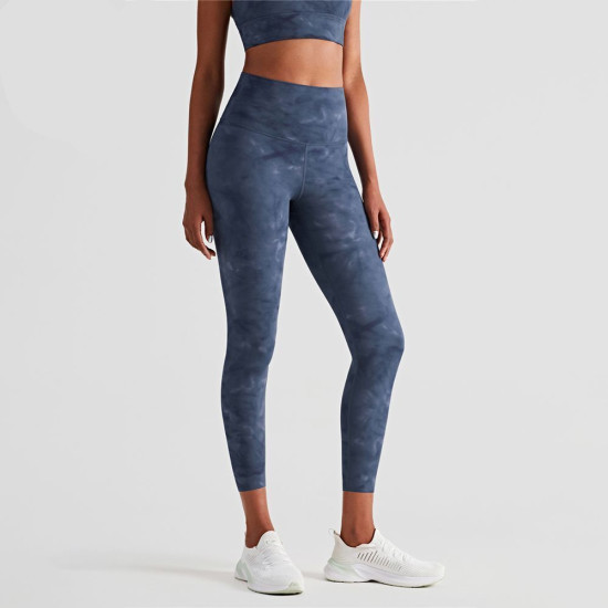Women Sports Yoga Pants Leggings Gym Workout Tie Dyed Full Length High Waist New