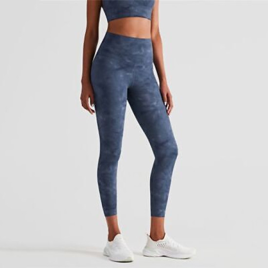 Women Sports Yoga Pants Leggings Gym Workout Tie Dyed Full Length High Waist New