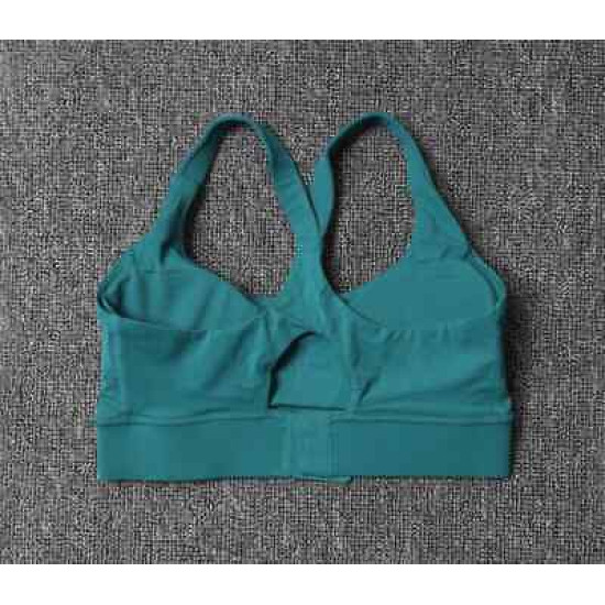 Nylon Women Sports Bra Workout Gym Yoga Fitness Buckle Sportswear Solid Clothing
