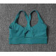 Nylon Women Sports Bra Workout Gym Yoga Fitness Buckle Sportswear Solid Clothing