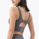 Women Sports Yoga Bra Fitness Athletic Sportswear Nylon Elastic Solid Activewear