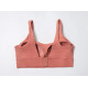 Yoga Women Sports Bra Gym Fitness Buckle Bralette Chest Pad Removable Solid Tops