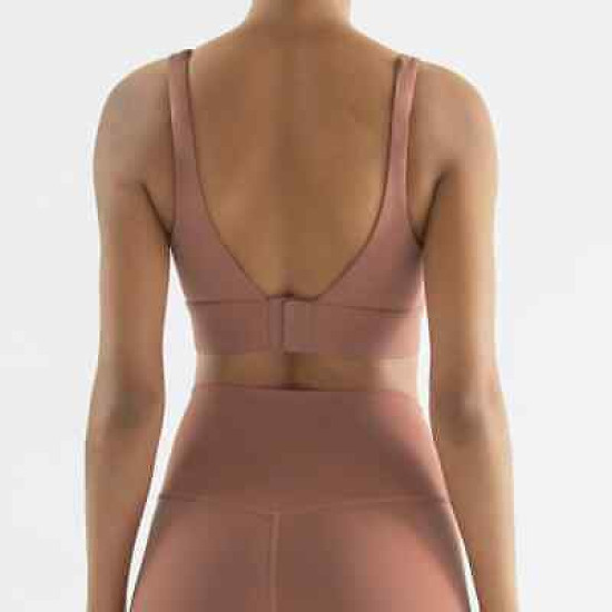 Yoga Women Sports Bra Gym Fitness Buckle Bralette Chest Pad Removable Solid Tops