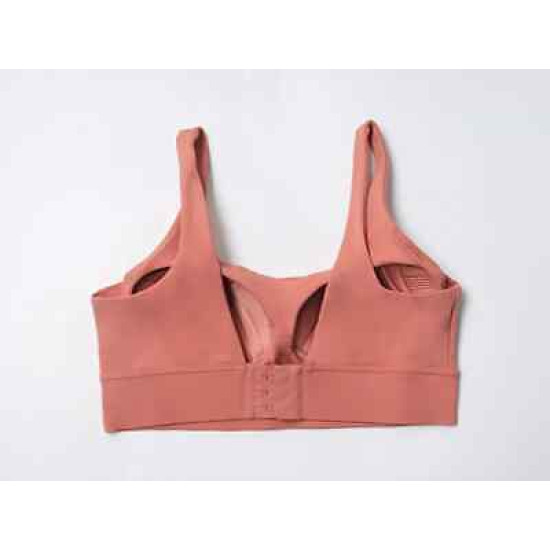 Yoga Women Sports Bra Gym Fitness Buckle Bralette Chest Pad Removable Solid Tops