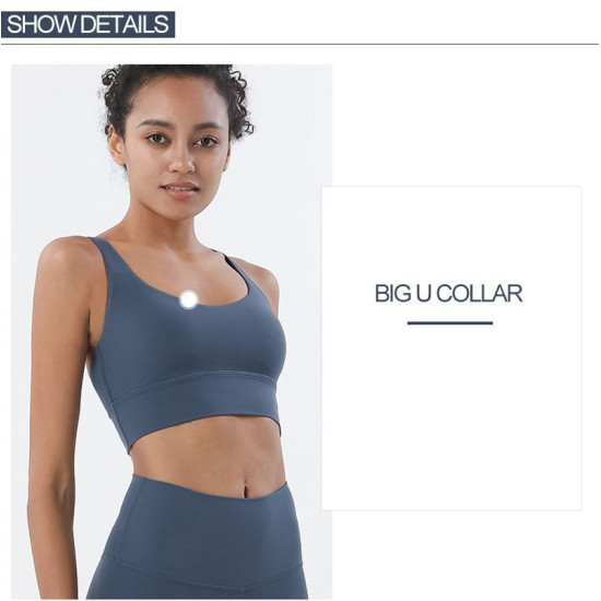 Yoga Bra Women Sports Top Bralette Solid Push Up Sportswear Removable Chest Pads