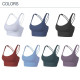 Yoga Bra Women Sports Top Bralette Solid Push Up Sportswear Removable Chest Pads