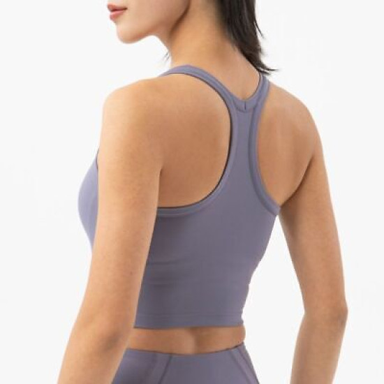 Sports Women Yoga Bra Fitness Gym Vest Double Layer Support Nylon Sportswear Top