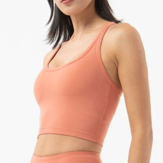 Sports Women Yoga Bra Fitness Gym Vest Double Layer Support Nylon Sportswear Top